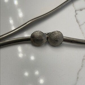 Mimi Chica Silver Shell Clasp Belt
